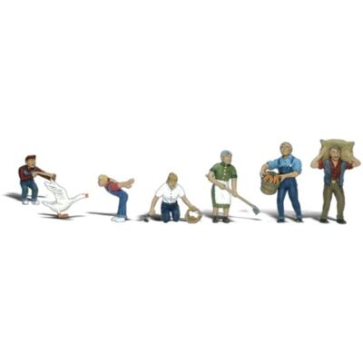 Figurines de ferme Woodland Scenics à l’échelle HO - 7 pcs - Publicité Figurines de ferme Woodland Scenics à l’échelle HO - 7 pcs - Publicité