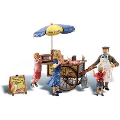 Woodland Scenics Wally's Wiener Wagon HO - Model Figures Woodland Scenics Wally's Wiener Wagon HO - Model Figures