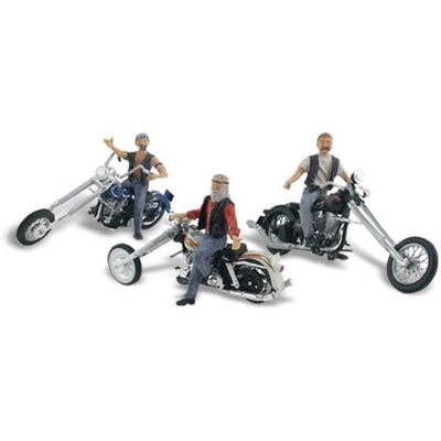 Woodland Scenics - AS5554 - Bad Boy Bikers - 3-Pack - Figurine - Publicité Woodland Scenics - AS5554 - Bad Boy Bikers - 3-Pack - Figurine - Publicité