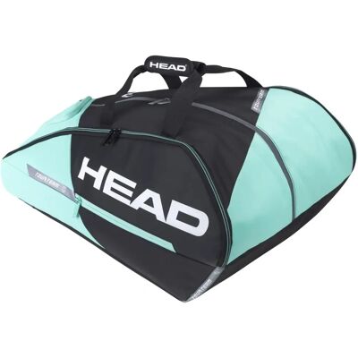 Head Monstercombi Padel Tasche - Schwarz/Türkis - Geräumig & Mit Technik Head Monstercombi Padel Tasche - Schwarz/Türkis - Geräumig & Mit Technik