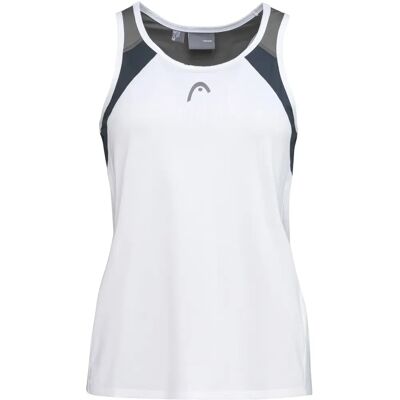 Head Damen Tennis Top - Weiß/Navy - Ganzjährig - Leicht Head Damen Tennis Top - Weiß/Navy - Ganzjährig - Leicht