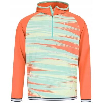 Head Topspin hoodie - pastellgrön/print vision orange - Huvtröja Head Topspin hoodie - pastellgrön/print vision orange - Huvtröja