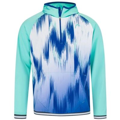 Sweat Head Topspin Hoodie - Turquoise - Sweat de tennis - Publicité Sweat Head Topspin Hoodie - Turquoise - Sweat de tennis - Publicité