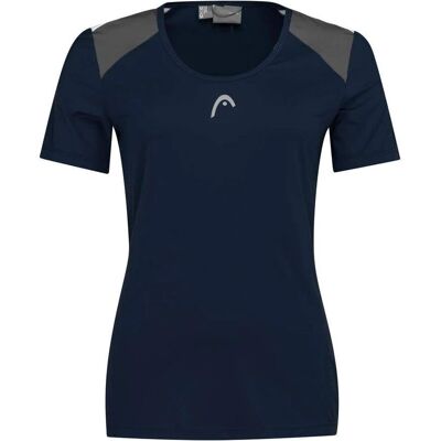Camiseta HEAD Club Tech de Mujer - Manga corta Entrenamiento deportivo Gimnasio Azul oscuro Camiseta HEAD Club Tech de Mujer - Manga corta Entrenamiento deportivo Gimnasio Azul oscuro