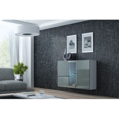 Fun Möbel - LUGO - Weiß/Grau - LED - Sideboard Fun Möbel - LUGO - Weiß/Grau - LED - Sideboard