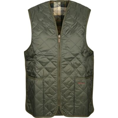 Barbour Oliven/Antik Quiltet Vest - Herre - Lynlåsfoder Barbour Oliven/Antik Quiltet Vest - Herre - Lynlåsfoder