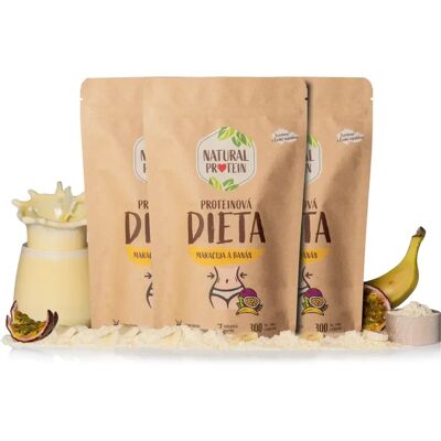 Natural Protein - Dieta s maracuja a banánem - 1/3/5 kusů Natural Protein - Dieta s maracuja a banánem - 1/3/5 kusů