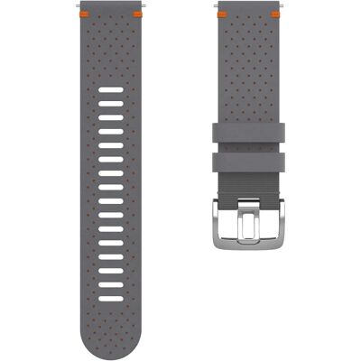 Correa de cuero perforado Polar 22mm - Gris/Naranja - Vantage M, Grit X, V2 Correa de cuero perforado Polar 22mm - Gris/Naranja - Vantage M, Grit X, V2