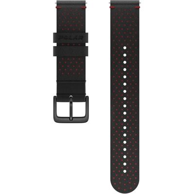 Tasca in pelle Polar - 20mm - Nero/Rosso - Bracciale Tasca in pelle Polar - 20mm - Nero/Rosso - Bracciale