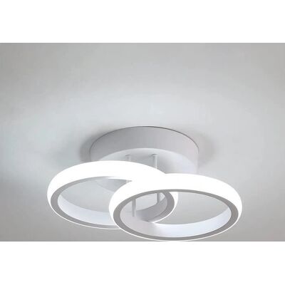GOECO Lampada da Soffitto LED Bianca - Design Creativo a Anelli - 22W - Per Corridoi GOECO Lampada da Soffitto LED Bianca - Design Creativo a Anelli - 22W - Per Corridoi