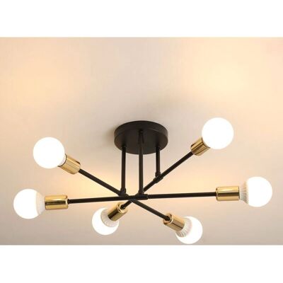 GOECO Lampada da Soffitto Vintage 6 Bracci E27 GOECO Lampada da Soffitto Vintage 6 Bracci E27