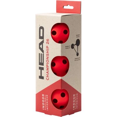 HEAD 557023 Championship 26 Innendørs Pickleball Ball 3 Pakning - Pickleball ball HEAD 557023 Championship 26 Innendørs Pickleball Ball 3 Pakning - Pickleball ball