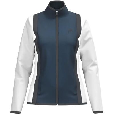 Veste de tennis pour dames HEAD Club bleu marine - Tennis Jacket - Publicité Veste de tennis pour dames HEAD Club bleu marine - Tennis Jacket - Publicité