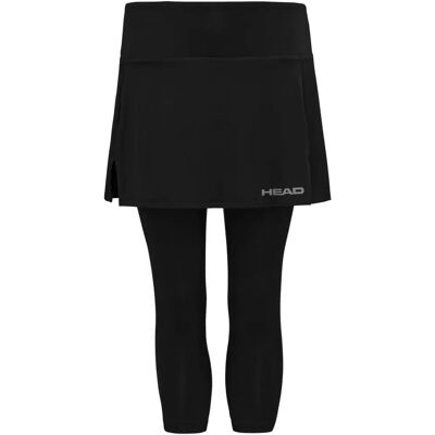 Head Schwarz Club 3/4 Tights Skort - Tennisskirt Head Schwarz Club 3/4 Tights Skort - Tennisskirt