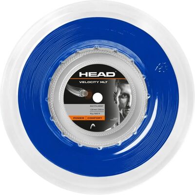 Cordages de tennis Head Velocity MLT - Bleu 1,25mm Cordages de tennis Head Velocity MLT - Bleu 1,25mm