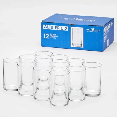 WELLCO 12er Altbierglas-Set - 200 ml Bierglas WELLCO 12er Altbierglas-Set - 200 ml Bierglas