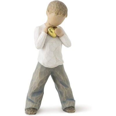 Willow Tree - Heart Gold Figurine - Resin - Susan Lordi - 14cm Willow Tree - Heart Gold Figurine - Resin - Susan Lordi - 14cm