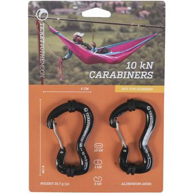 Ticket To The Moon Aluminium 10kN Karabiner - Sett med 2 Ticket To The Moon Aluminium 10kN Karabiner - Sett med 2