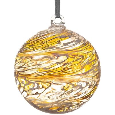 Sienna Glass Sienna 10cm Pastel Gold Friendship Ball Sienna Glass Sienna 10cm Pastel Gold Friendship Ball