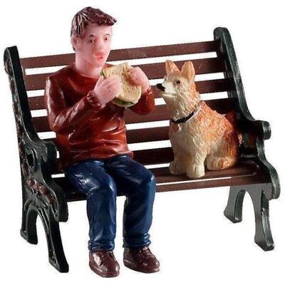Lemax Ami de la pause déjeuner - Figurine pour crèche - Publicité Lemax Ami de la pause déjeuner - Figurine pour crèche - Publicité