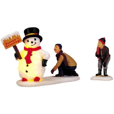 Lemax Frosty's Friendly Greeting Conjunto de 2 Casas Navideñas Lemax Frosty's Friendly Greeting Conjunto de 2 Casas Navideñas
