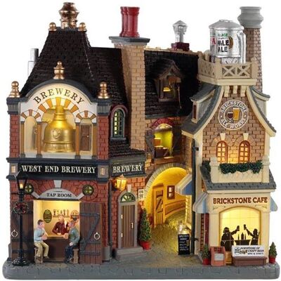 Lemax Beersmith Row - Bâtiment de Noël éclairé - 28cm - Publicité Lemax Beersmith Row - Bâtiment de Noël éclairé - 28cm - Publicité