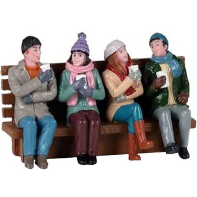 Figurine Lemax Coffee And Friends - 5,5cm Villaggio di Natale Figurine Lemax Coffee And Friends - 5,5cm Villaggio di Natale