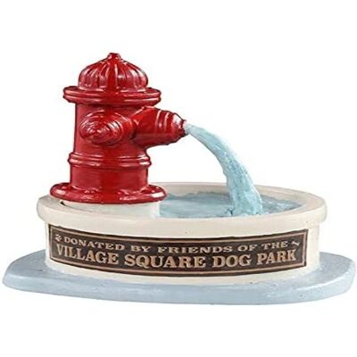 Fontana del parco cani Lemax - Decorazione natalizia Fontana del parco cani Lemax - Decorazione natalizia