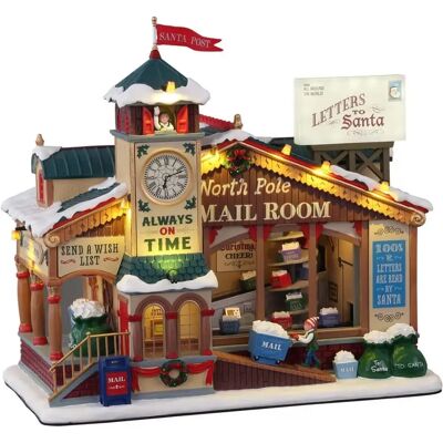 Lemax North Pole Mail Room - Scena natalizia animata e luminosa Lemax North Pole Mail Room - Scena natalizia animata e luminosa