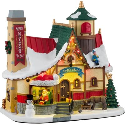 Lemax Chalet de Santa - Edificio iluminado de Navidad - País de las Maravillas de Papá Noel Lemax Chalet de Santa - Edificio iluminado de Navidad - País de las Maravillas de Papá Noel