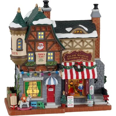 Lemax Magasin de Jouets Liste de Santa - Décoration de village de Noël - Publicité Lemax Magasin de Jouets Liste de Santa - Décoration de village de Noël - Publicité
