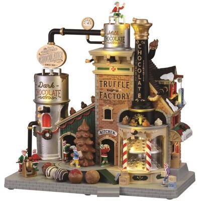 Usine de Chocolat de Noël Lemax - Santa's Wonderland Décor - Publicité Usine de Chocolat de Noël Lemax - Santa's Wonderland Décor - Publicité