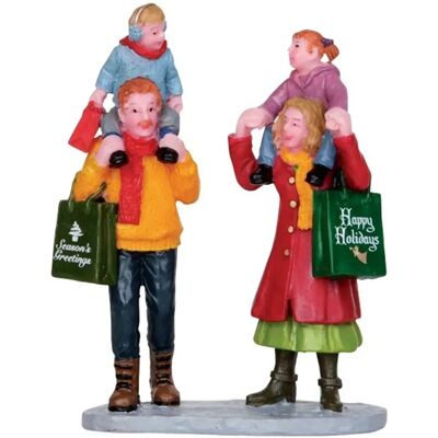 Lemax Famiglia In Shopping - Family Christmas Shopping Cod 22022 - Village de Noël - Publicité Lemax Famiglia In Shopping - Family Christmas Shopping Cod 22022 - Village de Noël - Publicité
