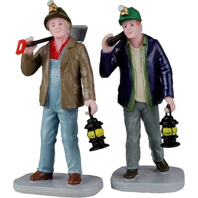 LEMAX Minatori Set di 2 - Figurine Villaggio di Natale LEMAX Minatori Set di 2 - Figurine Villaggio di Natale