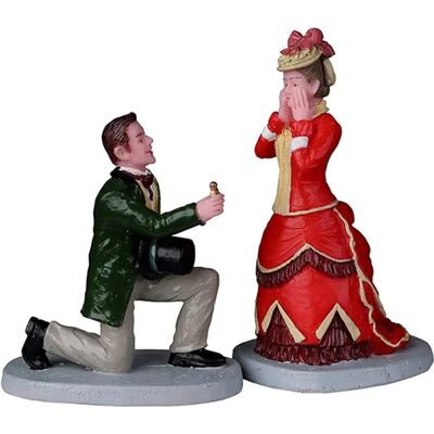 LEMAX Modello 22141 - Scena di Proposta di Matrimonio - Figurina Villaggio di Natale LEMAX Modello 22141 - Scena di Proposta di Matrimonio - Figurina Villaggio di Natale