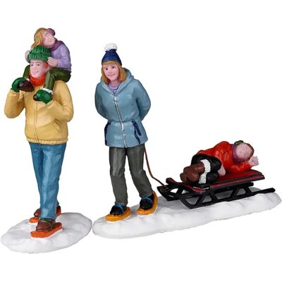 Lemax - Randonnée en raquettes longue journée, Ensemble de 2 - Décor Vail Village - Publicité Lemax - Randonnée en raquettes longue journée, Ensemble de 2 - Décor Vail Village - Publicité