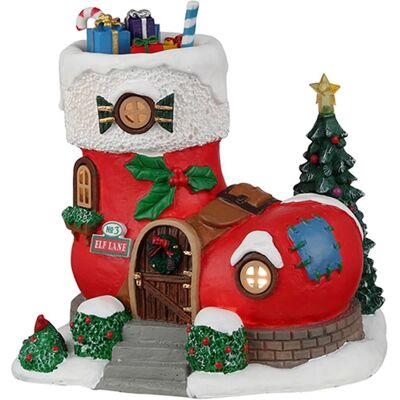 Décoration de Noël Lemax No. 3 Elf Lane - Village de Noël en Résine - Publicité Décoration de Noël Lemax No. 3 Elf Lane - Village de Noël en Résine - Publicité