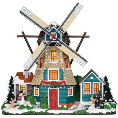 Moulin à Vent Lemax 25333 - Décoration Village de Noël - Publicité Moulin à Vent Lemax 25333 - Décoration Village de Noël - Publicité