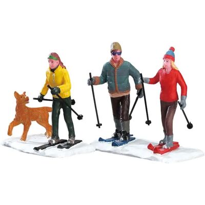 Lemax Amis de Cross-Country - 2 Figurines de Noël - Publicité Lemax Amis de Cross-Country - 2 Figurines de Noël - Publicité