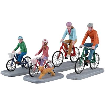 Lemax Lemax Paseo en Bicicleta Familiar - Set de 4 - Figuras Lemax Lemax Paseo en Bicicleta Familiar - Set de 4 - Figuras