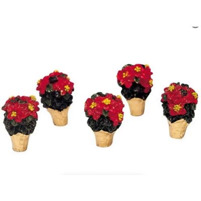 Lemax Weihnachts-Poinsettias - Set aus 5 Lemax Weihnachts-Poinsettias - Set aus 5