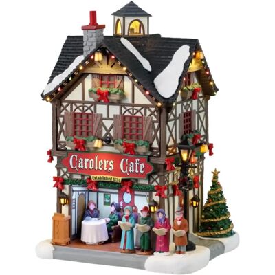 Lemax - Carolers Cafe - Gebäude - Batterie/Adapter - 16cm Lemax - Carolers Cafe - Gebäude - Batterie/Adapter - 16cm