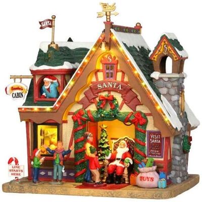 Cabaña de Santa Claus con adaptador de 4,5V - Aldea navideña Cabaña de Santa Claus con adaptador de 4,5V - Aldea navideña