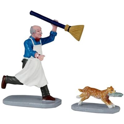 Lemax Gatto Ladruncolo - Feline Fish Thief 2 pièces Maison de Noël - Publicité Lemax Gatto Ladruncolo - Feline Fish Thief 2 pièces Maison de Noël - Publicité