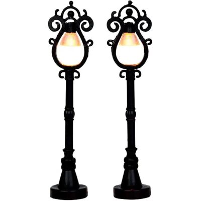 Lemax Set de 2 faroles parisinas - Accesorio para pueblo navideño Lemax Set de 2 faroles parisinas - Accesorio para pueblo navideño