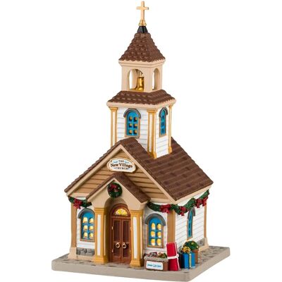 Lemax Lemax La Nuova Chiesa del Villaggio - Edificio Natalizio Tradizionale Lemax Lemax La Nuova Chiesa del Villaggio - Edificio Natalizio Tradizionale