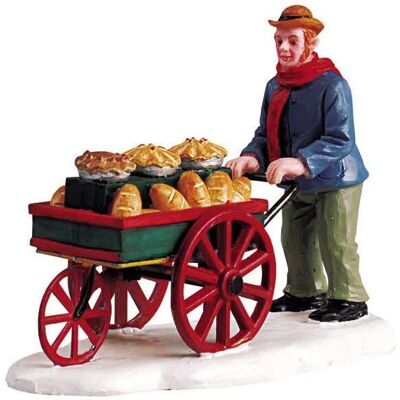 Lemax - Soggetto Panettiere Con Carretto - Figura de vila natalícia Lemax - Soggetto Panettiere Con Carretto - Figura de vila natalícia