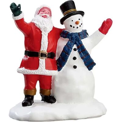 Decorazione villaggio natalizio Lemax Babbo Natale e Pupazzo di Neve - 6,7x4,2x7,5 cm Decorazione villaggio natalizio Lemax Babbo Natale e Pupazzo di Neve - 6,7x4,2x7,5 cm