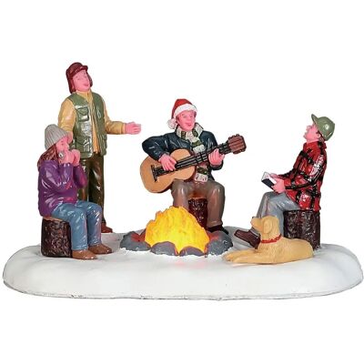Lemax Cantando vicino al fuoco - Decorazione villaggio di Natale Lemax Cantando vicino al fuoco - Decorazione villaggio di Natale