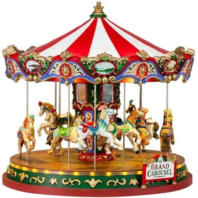 Lemax The Grand Carousel - Animated Christmas Carousel with 4.5V Power Adapter Lemax The Grand Carousel - Animated Christmas Carousel with 4.5V Power Adapter